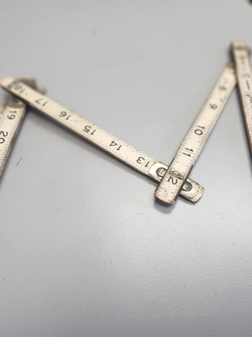 Stanley Folding Wooden Ruler in Cream and Brown - Picture 5 of 12